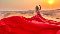 Dubai Desert Safari & Flying Dress Photoshoot in Desert