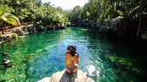 Cancun Cenote Adventure: Swim in 3 Cenotes with Zipline&Waterfall