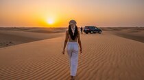 Dubai Sunset Desert Safari, sandboarding & camels with transfers