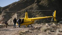 Helicopter flight over Dique Potrerillos