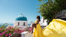 Flying Dress photoshoot Santorini w pick up & return 