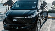 Black Luxury Van WiFi arrivals aboard from Cancun Airport