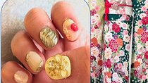 Gel Nail in Kyoto-Japanese Kimono Nail Experience