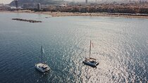 Catamaran ride in Barcelona at sunset