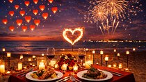 Valentine Day Beach Dinner and Fire Works Experience