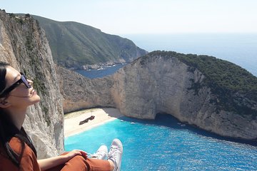 Zakynthos : One day small group tour to Navagio beach Blue Caves & top view