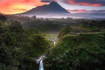 Selogriyo Temple and Trekking Java Rice Terraces, hidden waterfall -Nature Java