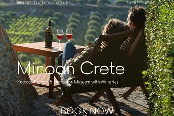 Luxury Tour from Elounda: Knossos Palace & Museum with Wineries