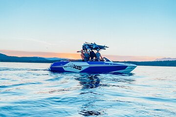 Whitefish Lake Water Sports Pontoon Wake Boat Rental and Cruises