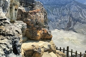 Volcano and Domas Crater of Hot Stony Bubble from Jakarta Lunch